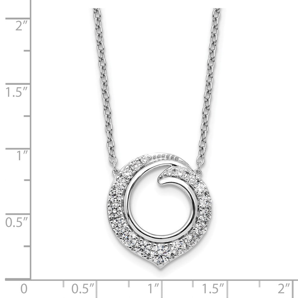 14K White Gold Lab Grown Diamond VS/SI FGH Circle Necklace