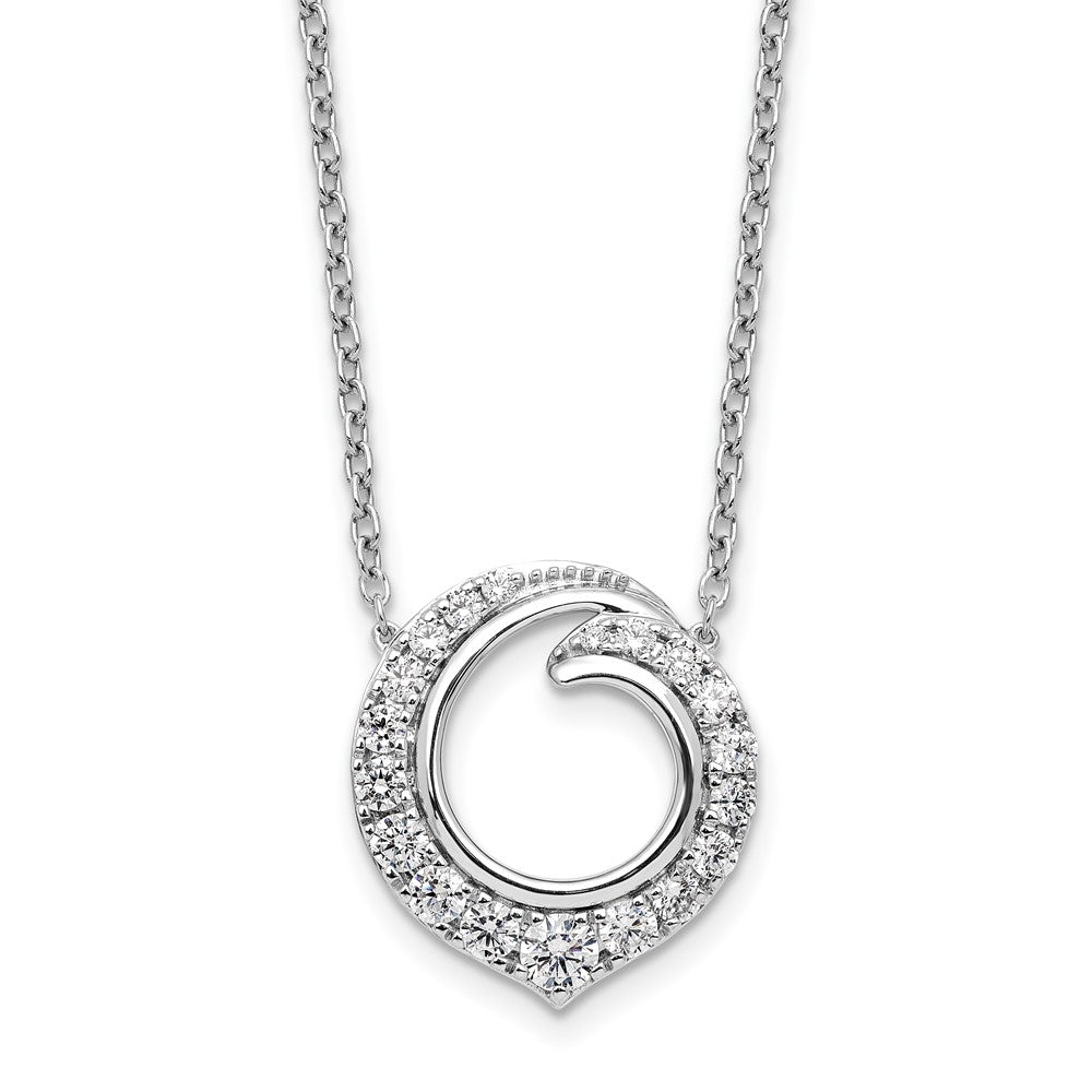 14K White Gold Lab Grown Diamond VS/SI FGH Circle Necklace