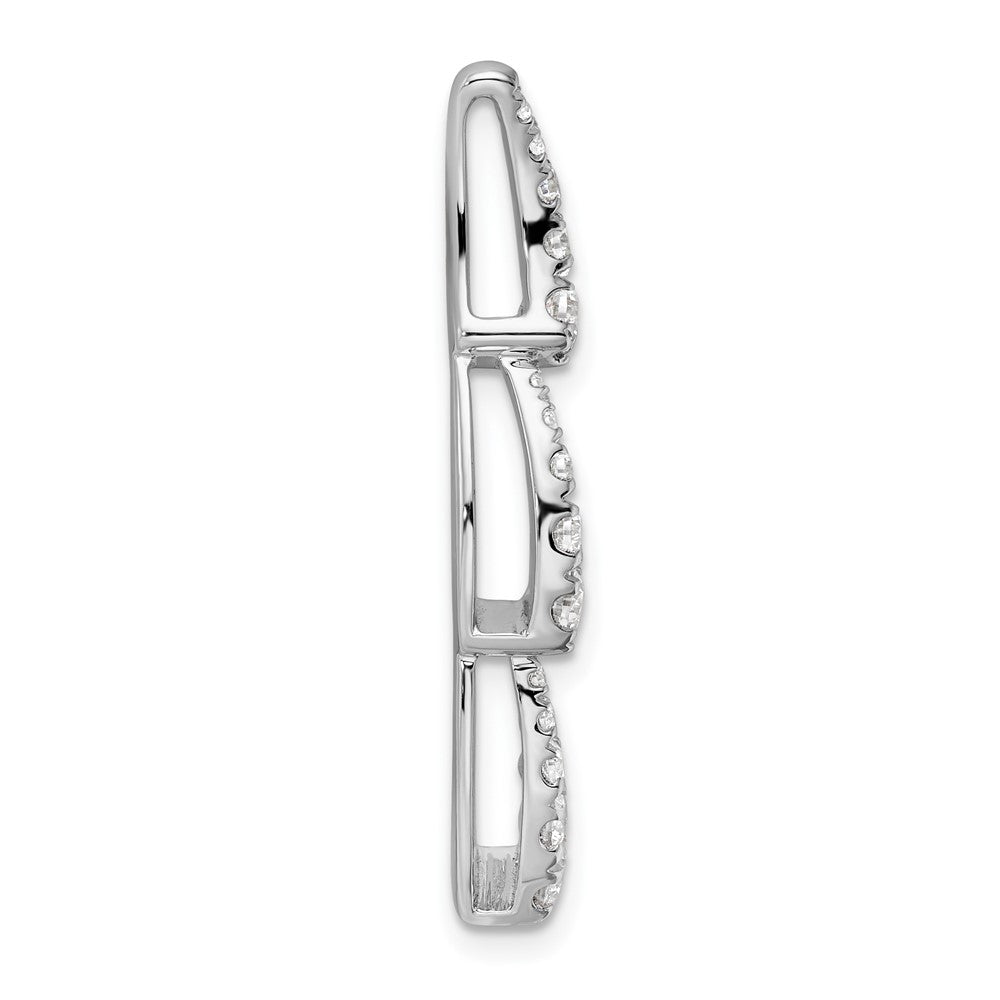 14K White Gold Lab Grown Diamond VS/SI FGH Chain Slide