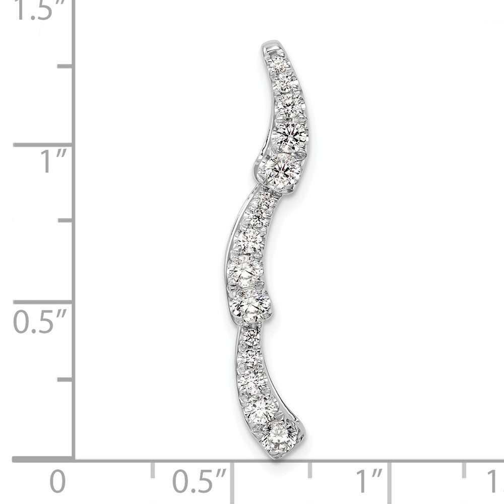 14K White Gold Lab Grown Diamond VS/SI FGH Chain Slide