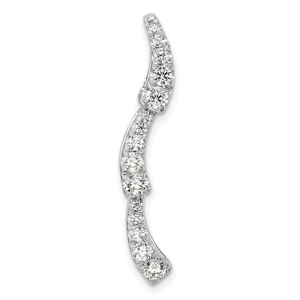 14K White Gold Lab Grown Diamond VS/SI FGH Chain Slide