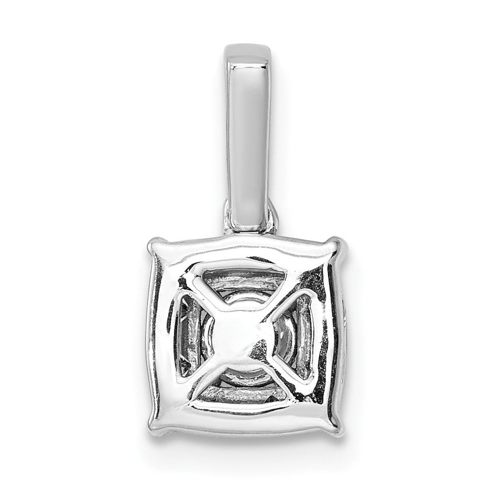 14K White Gold Lab Grown Diamond VS/SI FGH Square Pendant