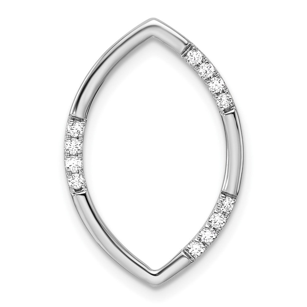 14K White Gold Lab Grown Diamond VS/SI FGH Oval Chain Slide