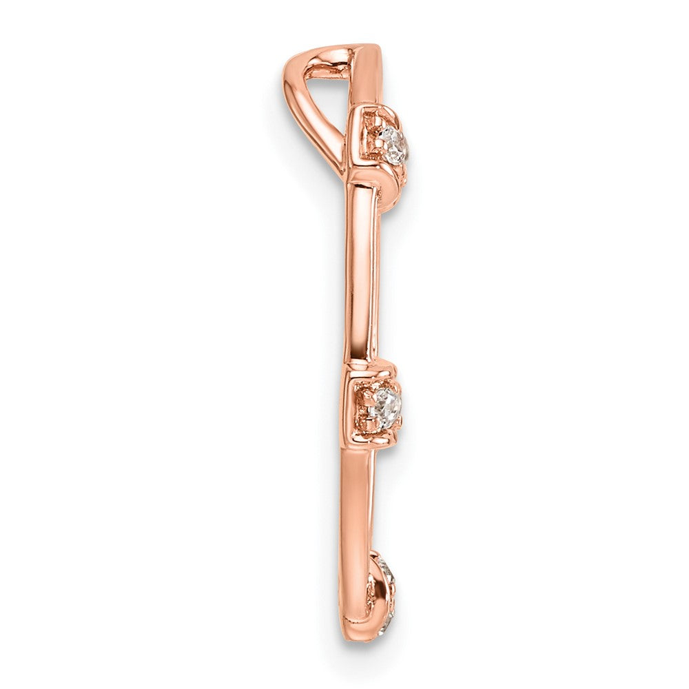 14K Rose Gold Lab Grown Diamond VS/SI FGH Oval Chain Slide