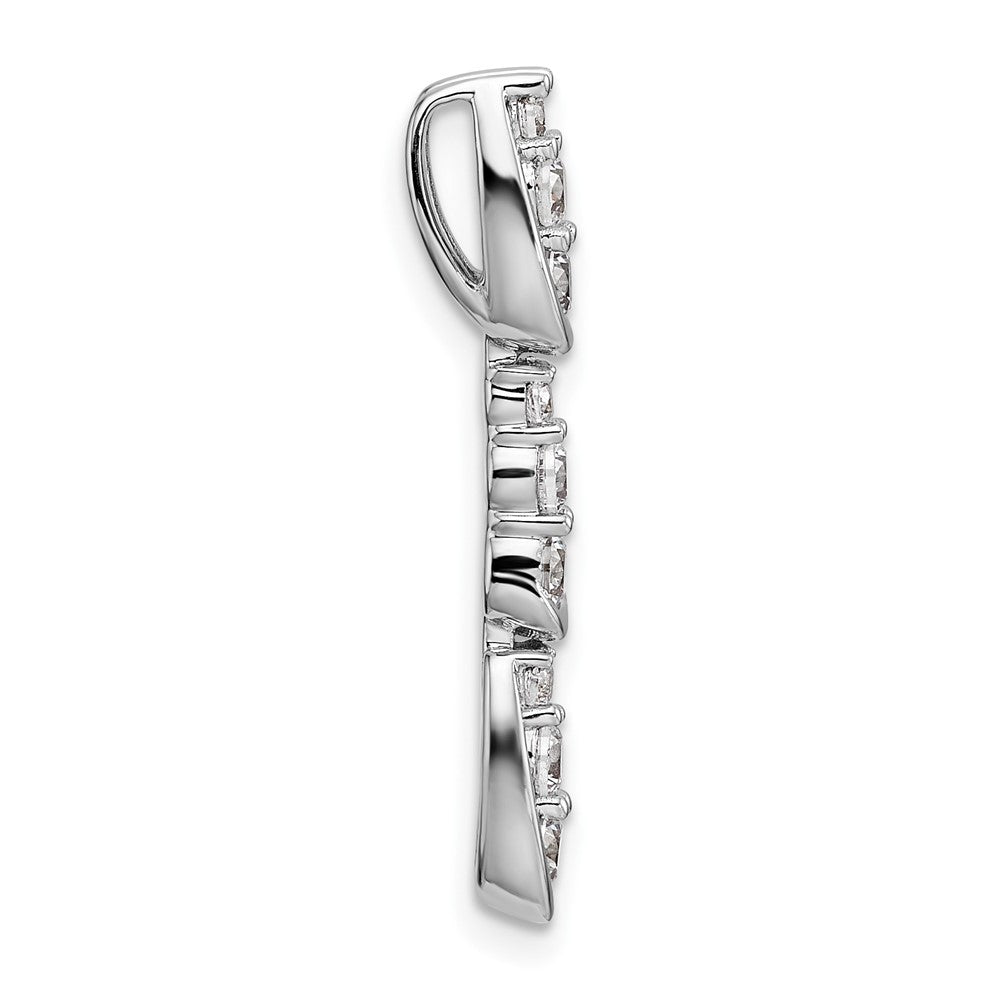 14K White Gold Lab Grown Diamond VS/SI FGH Fancy Chain Slide