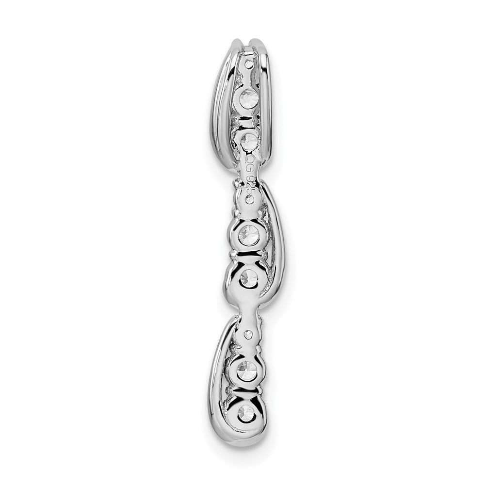 14K White Gold Lab Grown Diamond VS/SI FGH Fancy Chain Slide