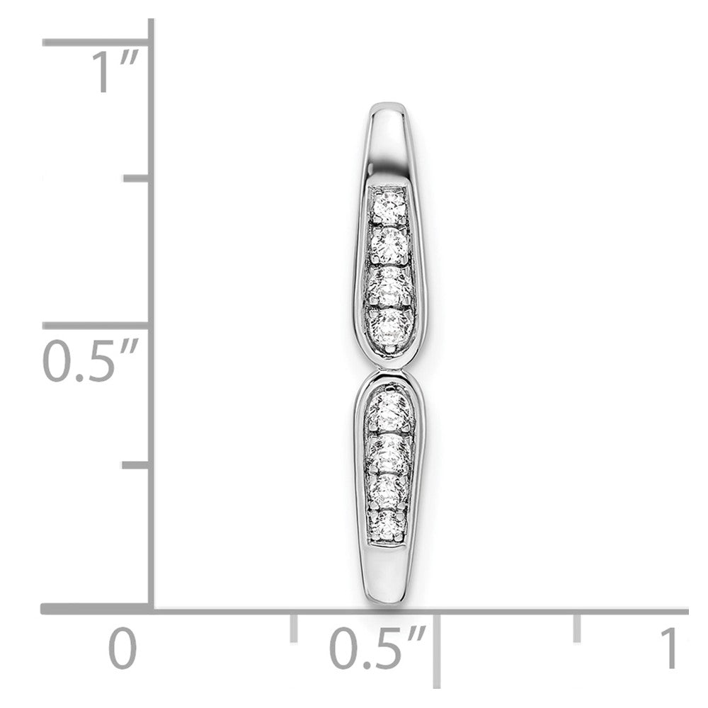 14K White Gold Lab Grown Diamond VS/SI FGH Chain Slide