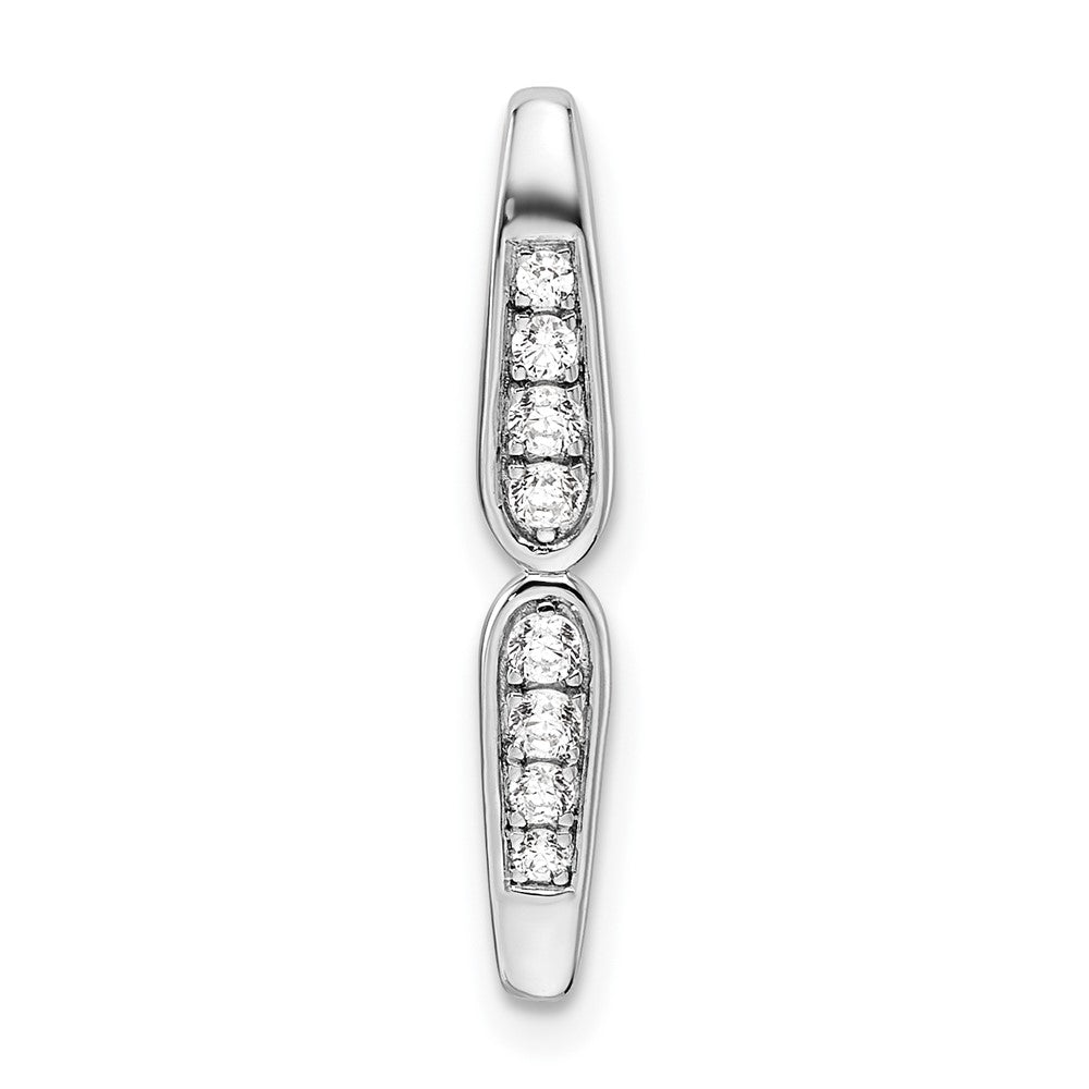 14K White Gold Lab Grown Diamond VS/SI FGH Chain Slide