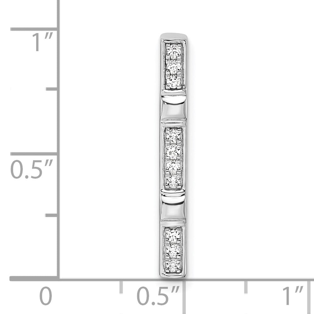 14K White Gold Lab Grown Diamond VS/SI FGH Chain Slide