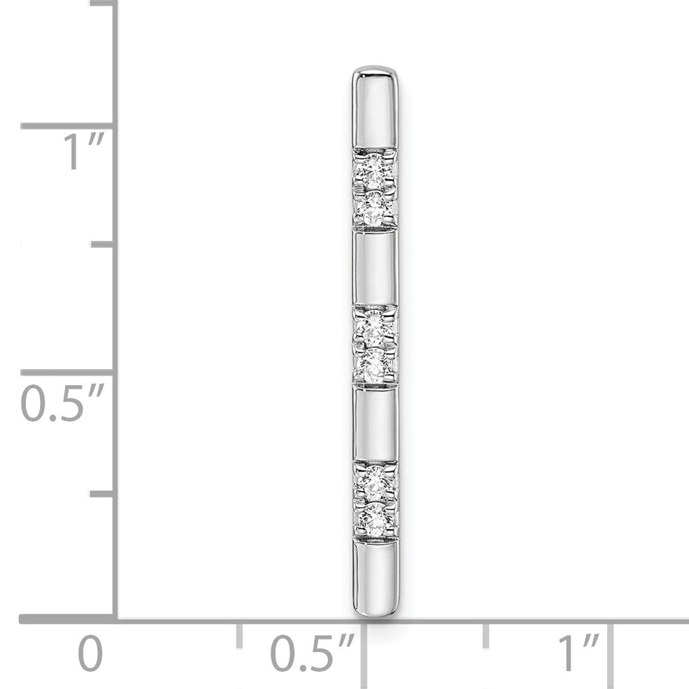 14K White Gold Lab Grown Diamond VS/SI FGH Chain Slide