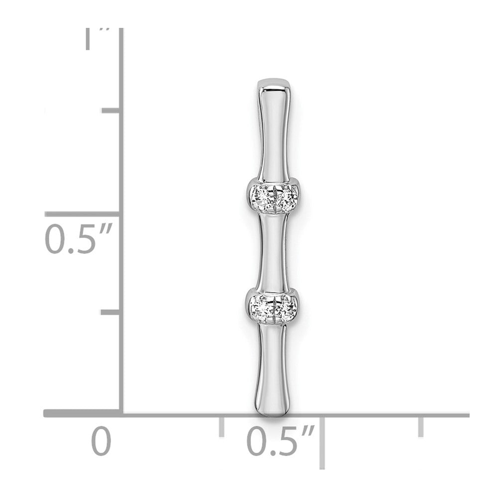 14K White Gold Lab Grown Diamond VS/SI FGH Chain Slide