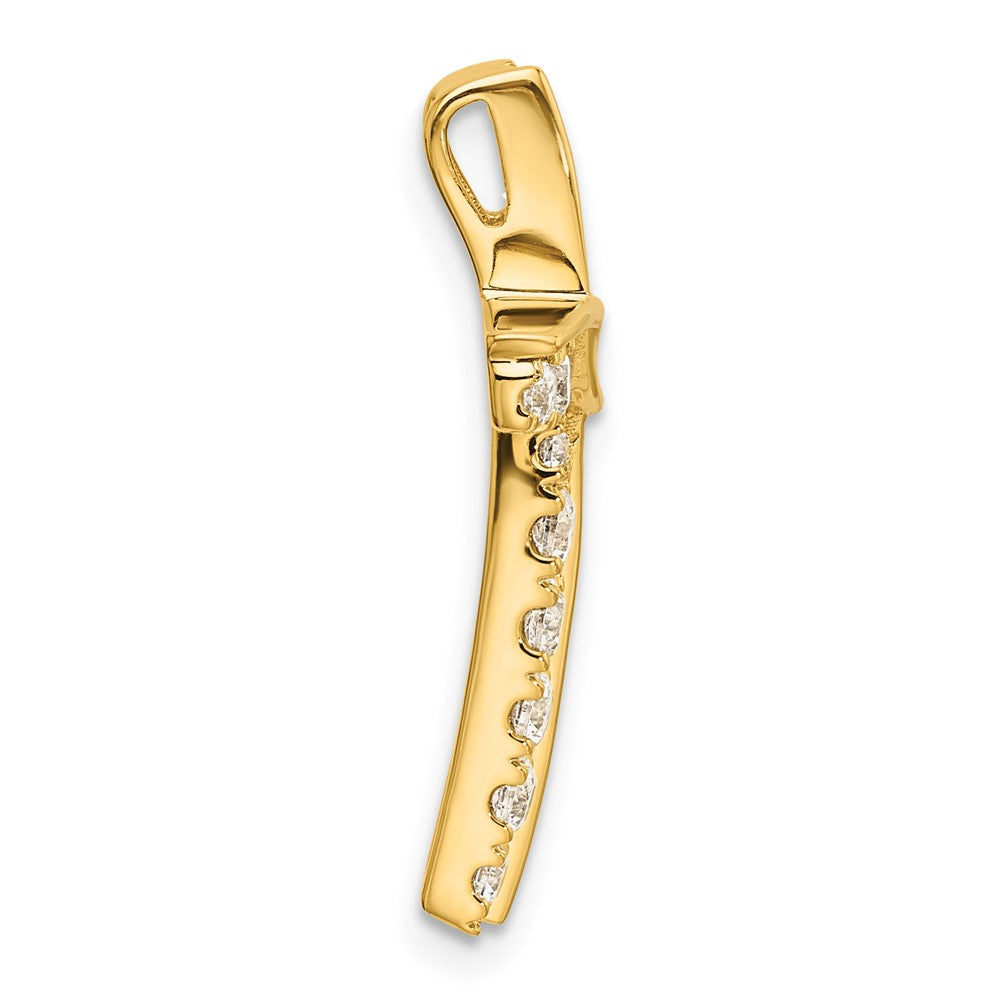 14K Lab Grown Diamond VS/SI FGH Cross Chain Slide