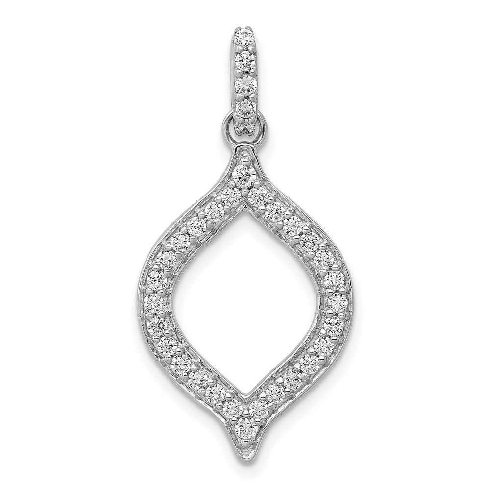 14K White Gold Lab Grown Diamond VS/SI FGH Fancy Pendant