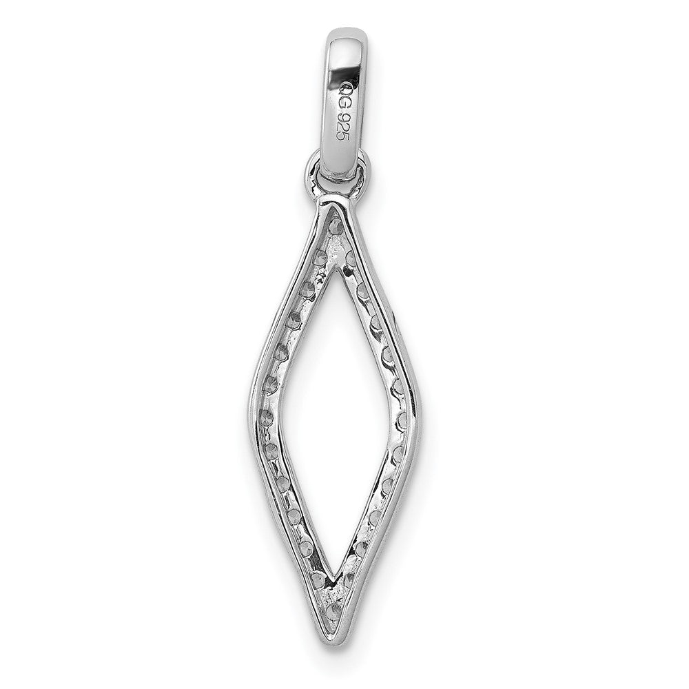 14K White Gold Lab Grown Diamond VS/SI FGH Fancy Pendant