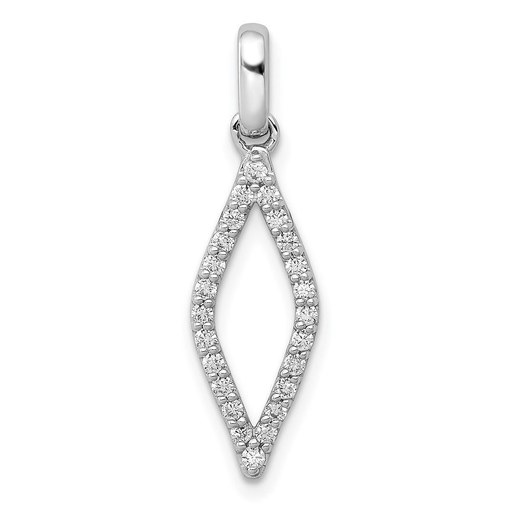 14K White Gold Lab Grown Diamond VS/SI FGH Fancy Pendant