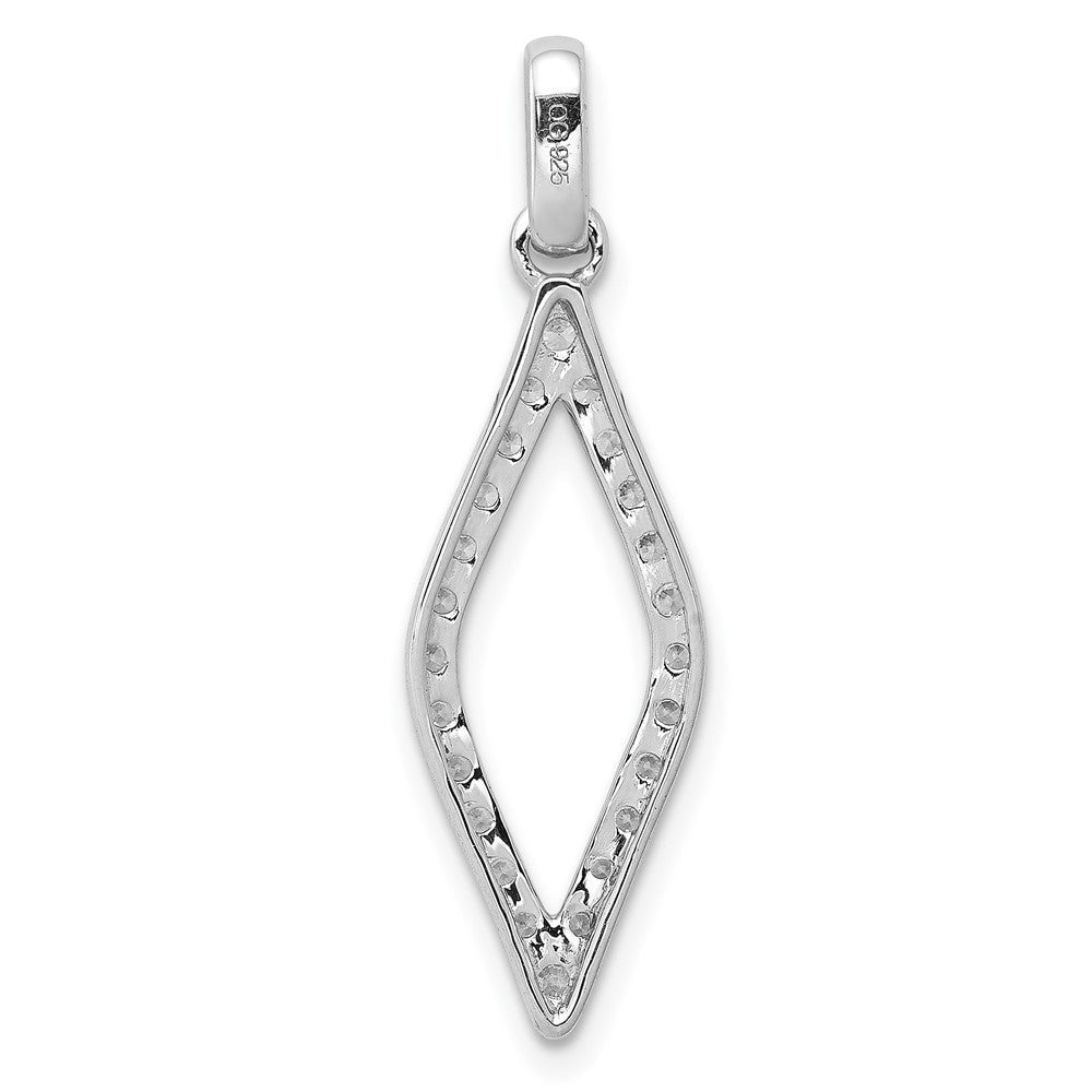 14K White Gold Lab Grown Diamond VS/SI FGH Fancy Pendant