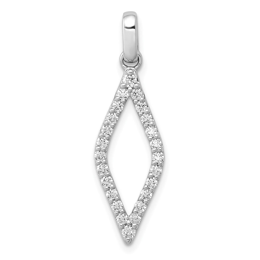 14K White Gold Lab Grown Diamond VS/SI FGH Fancy Pendant