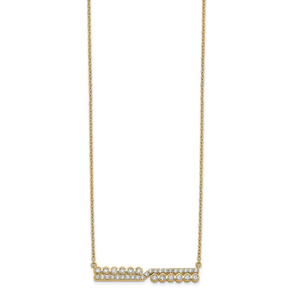 14K Lab Grown Diamond VS/SI FGH Bar Necklace