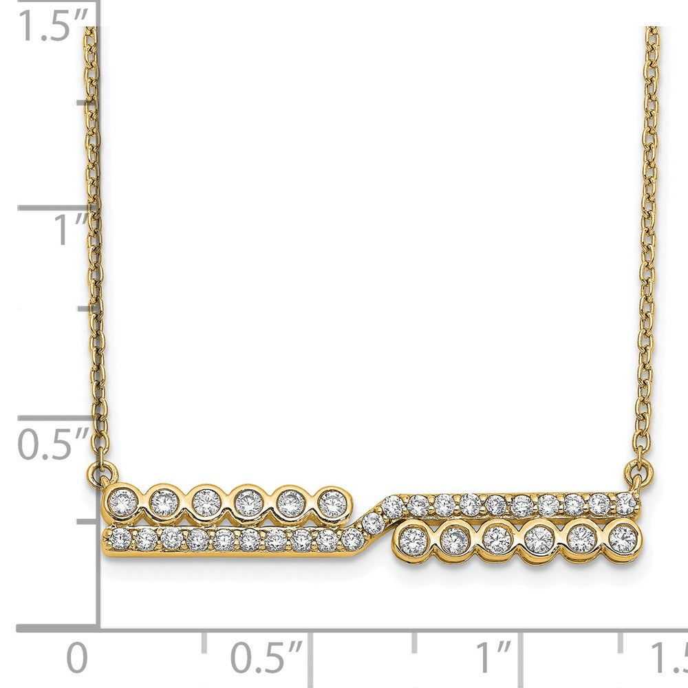 14K Lab Grown Diamond VS/SI FGH Bar Necklace