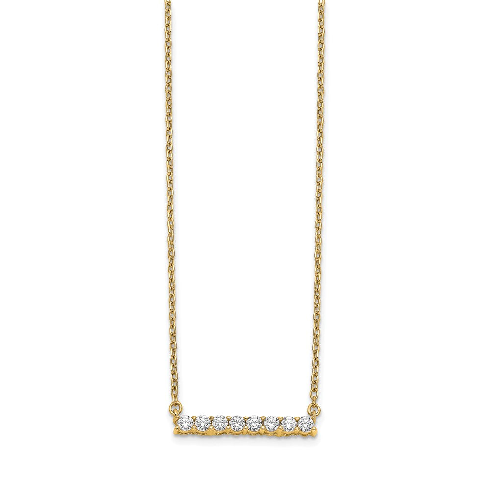 14K Lab Grown VS/SI FGH Dia Bar 18 inch Necklace