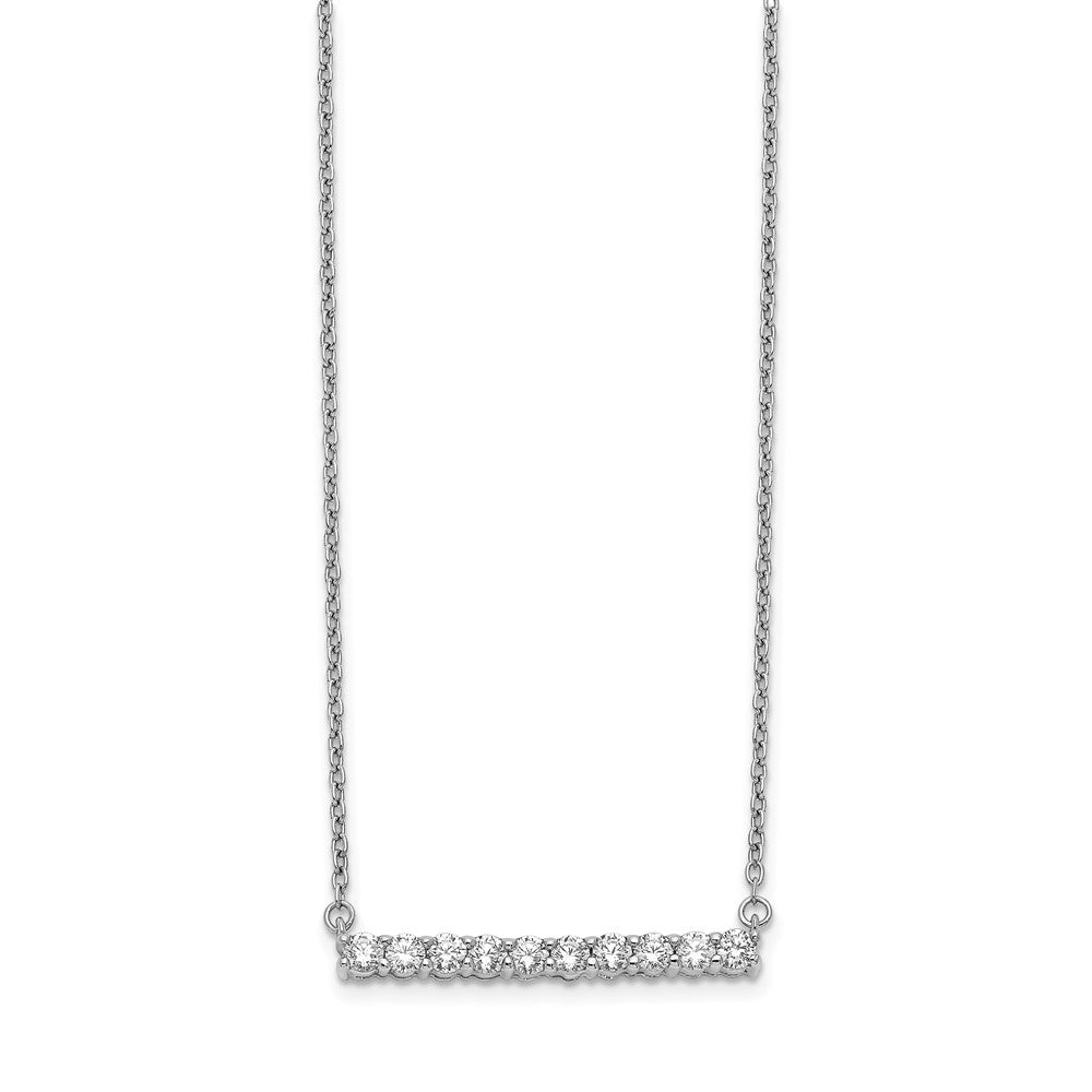 14K White Gold Lab Grown Diamond VS/SI FGH Bar Necklace