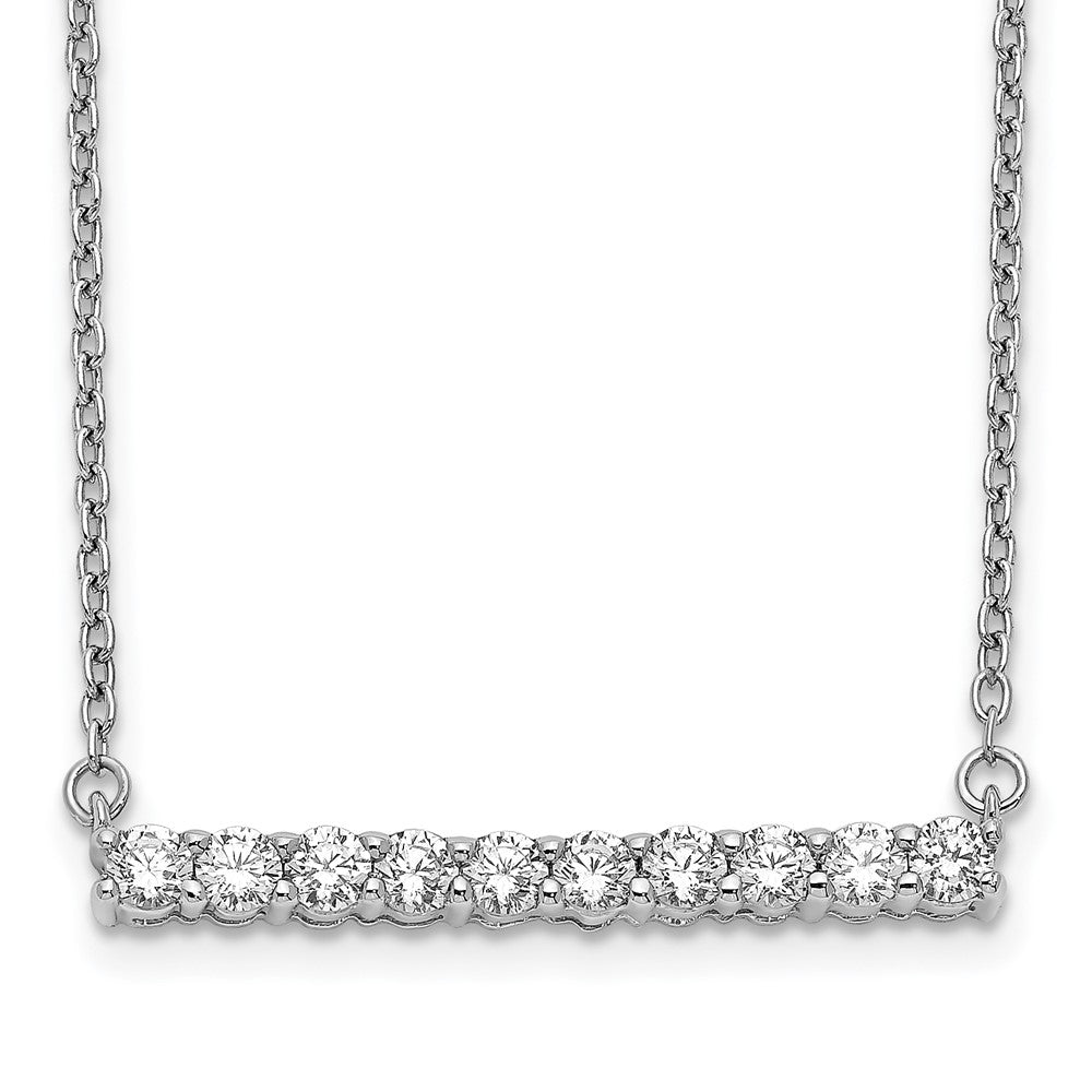 14K White Gold Lab Grown Diamond VS/SI FGH Bar Necklace