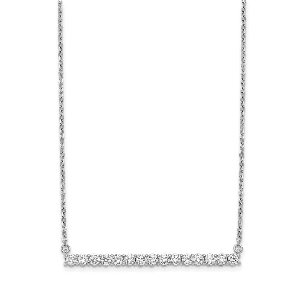 14K White Gold Lab Grown Diamond VS/SI FGH Bar Necklace