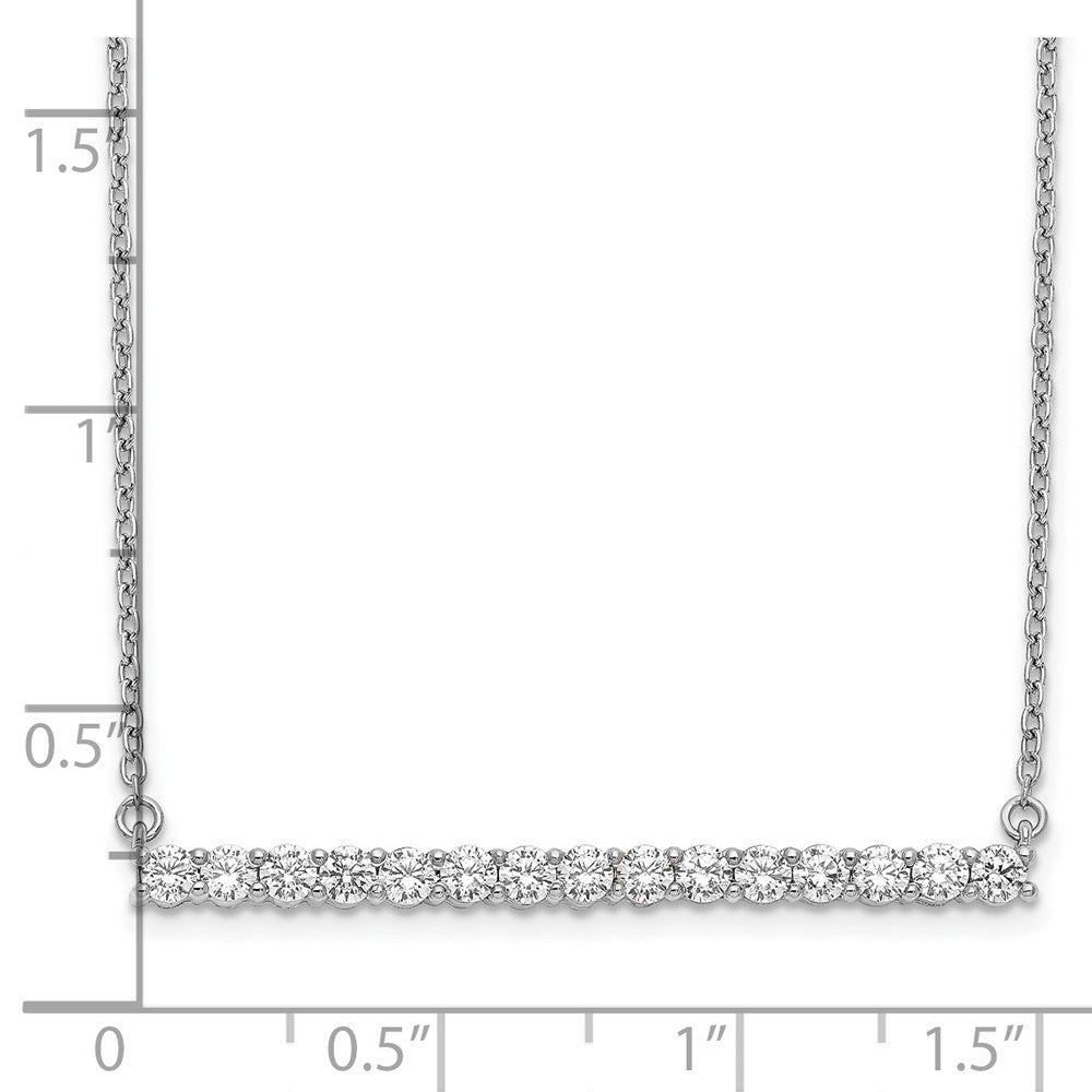 14K White Gold Lab Grown Diamond VS/SI FGH Bar Necklace