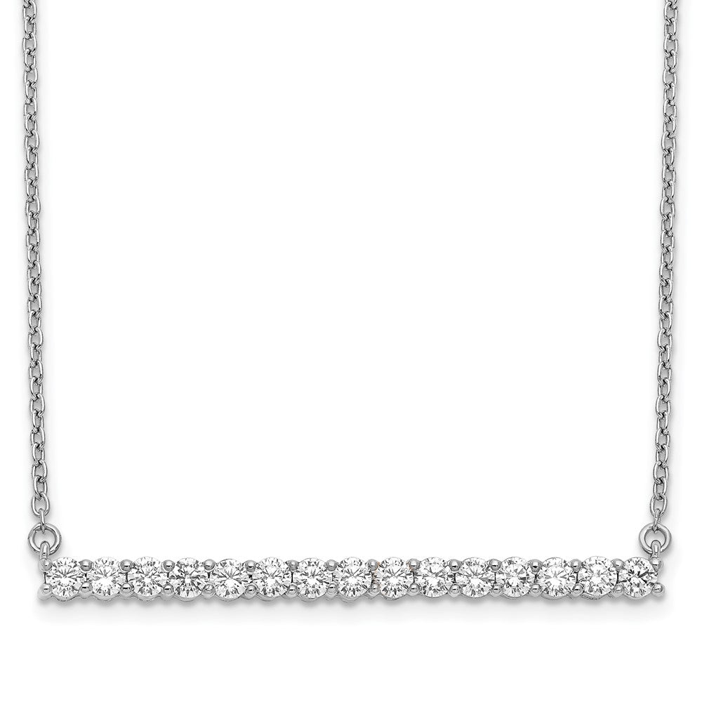 14K White Gold Lab Grown Diamond VS/SI FGH Bar Necklace