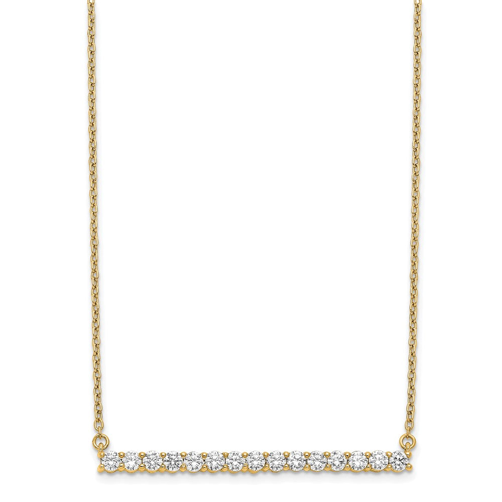 14K Lab Grown Diamond VS/SI FGH Bar Necklace