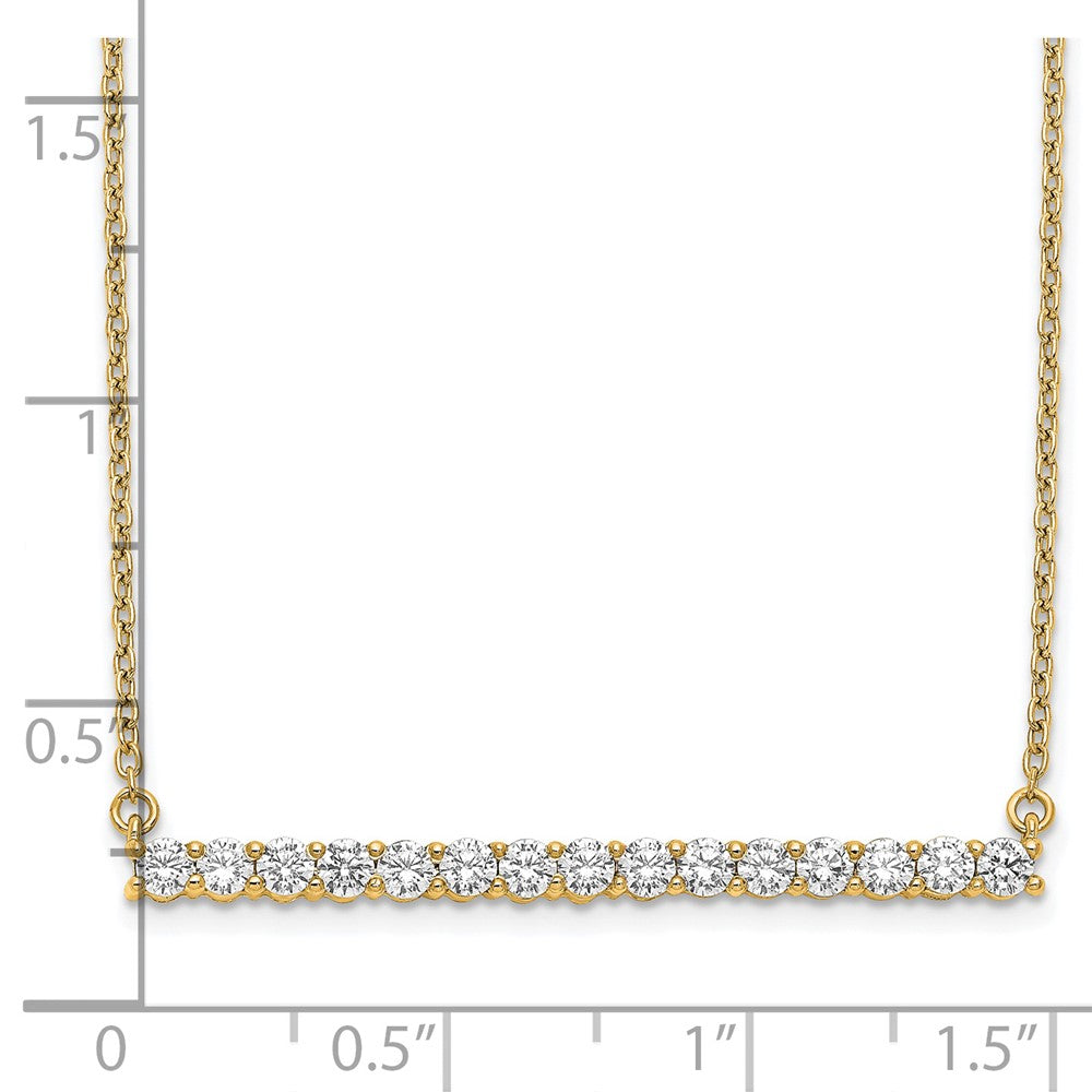 14K Lab Grown Diamond VS/SI FGH Bar Necklace