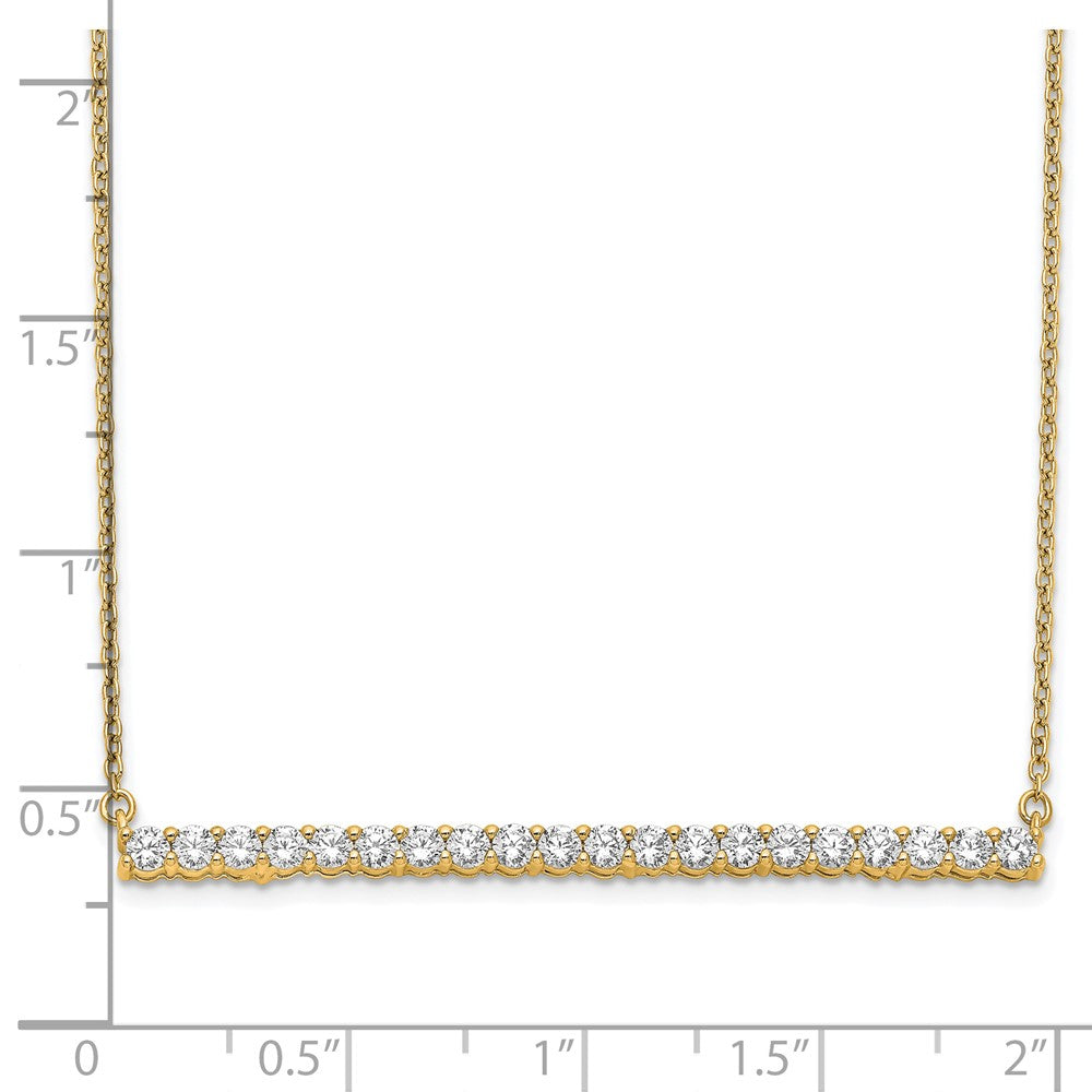 14K Lab Grown Diamond VS/SI FGH Bar Necklace