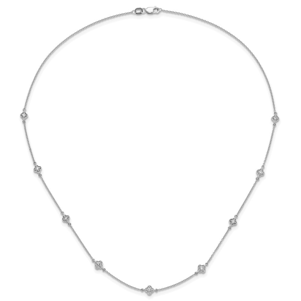 14K White Gold Lab Grown Diamond VS/SI FGH Multi Station Necklace