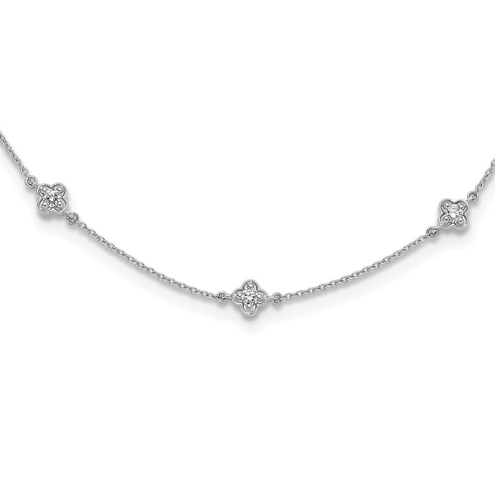 14K White Gold Lab Grown Diamond VS/SI FGH Multi Station Necklace