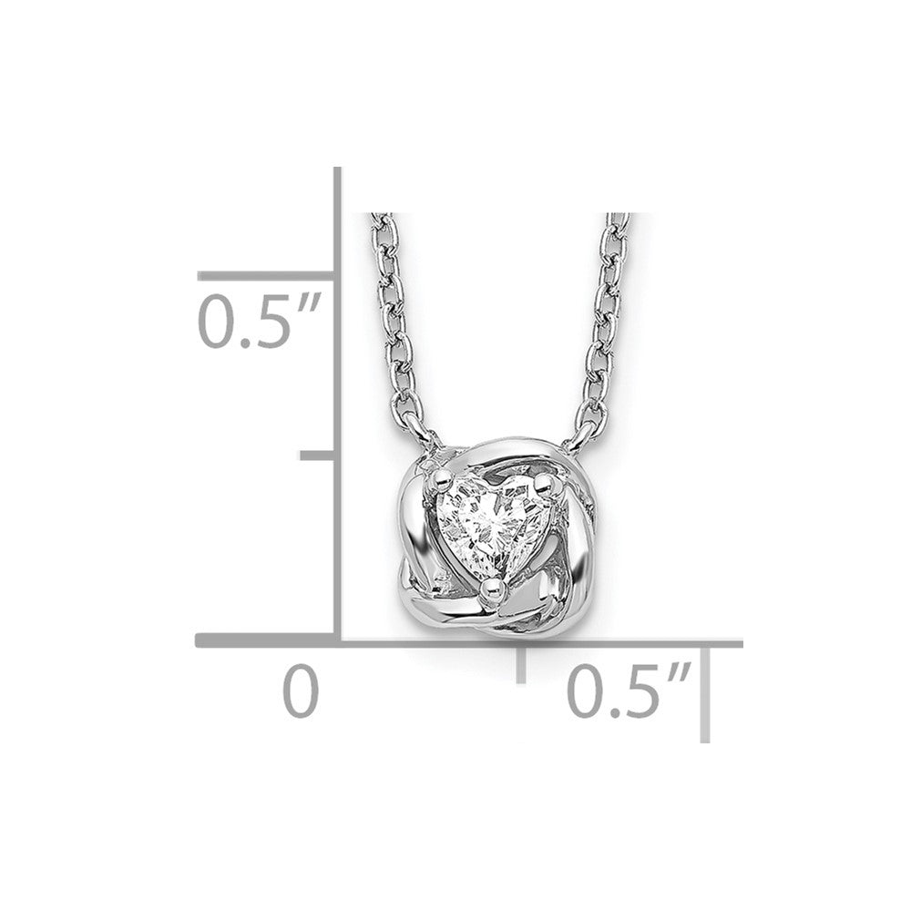 14K White Gold Lab Grown Diamond VS/SI FGH Necklace