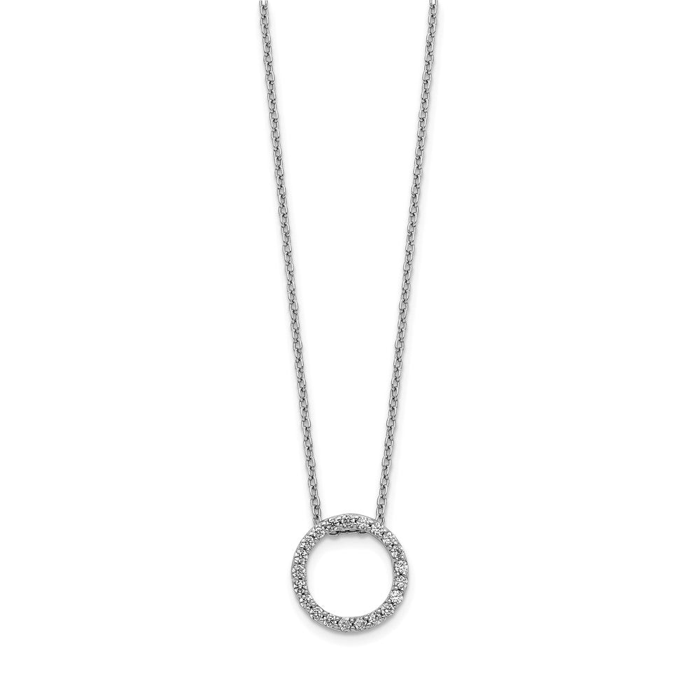 14K White Gold Lab Grown Diamond VS/SI FGH Circle Necklace