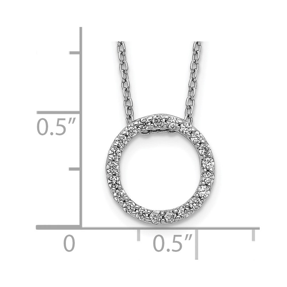 14K White Gold Lab Grown Diamond VS/SI FGH Circle Necklace