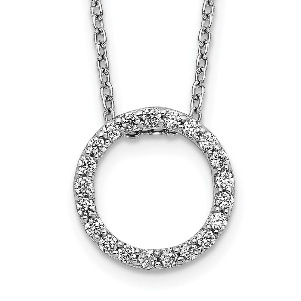 14K White Gold Lab Grown Diamond VS/SI FGH Circle Necklace