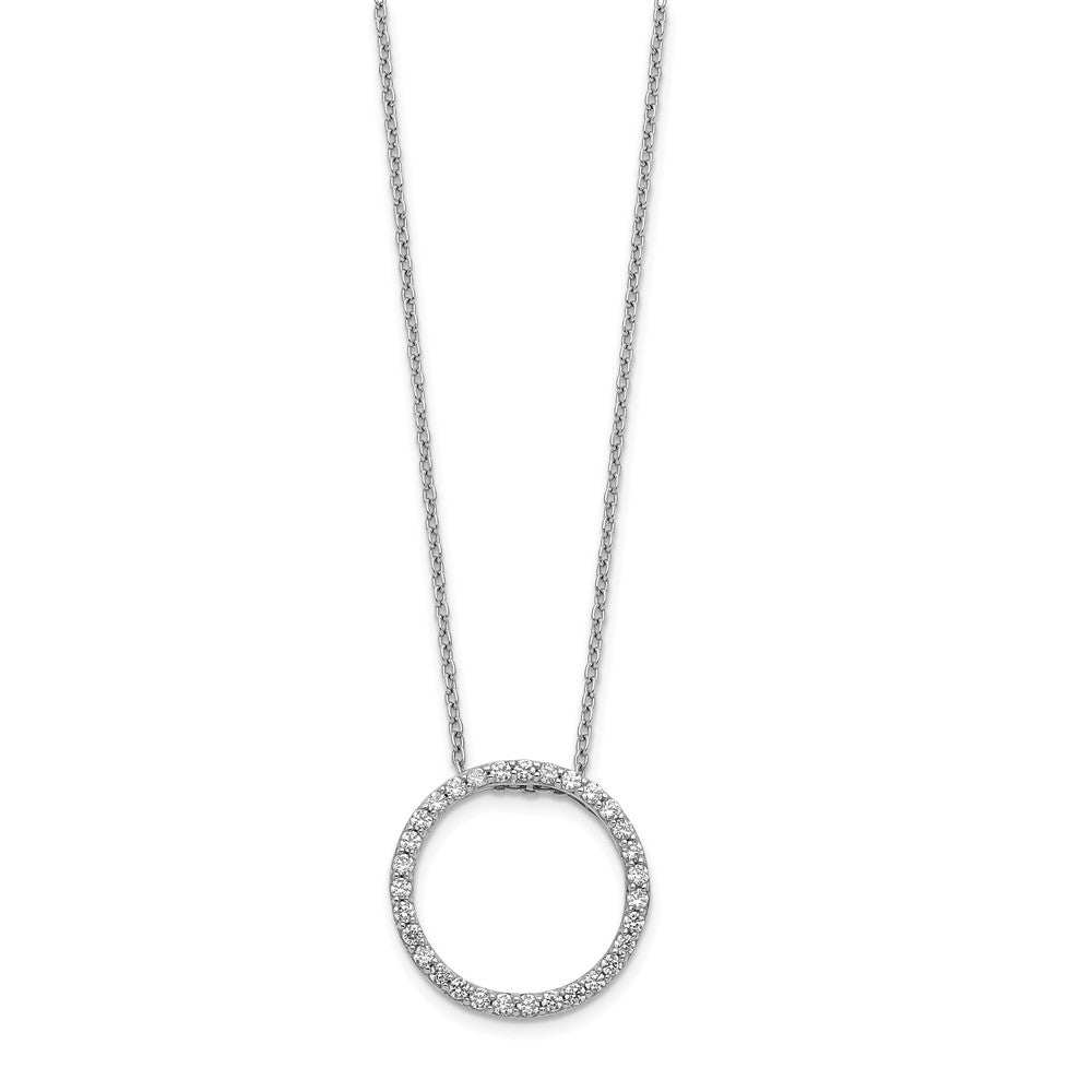 14K White Gold Lab Grown Diamond VS/SI FGH Circle Necklace