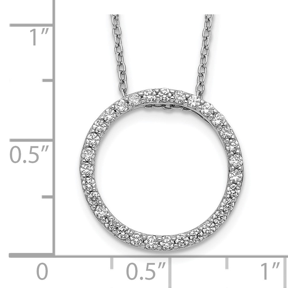 14K White Gold Lab Grown Diamond VS/SI FGH Circle Necklace