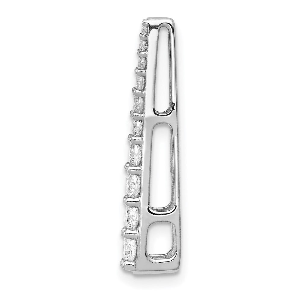 14K White Gold Lab Grown Diamond VS/SI FGH Fancy Chain Slide