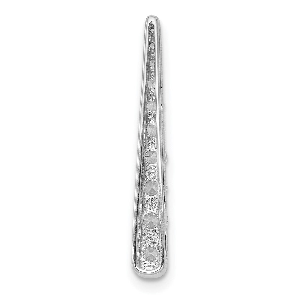 14K White Gold Lab Grown Diamond VS/SI FGH Fancy Chain Slide