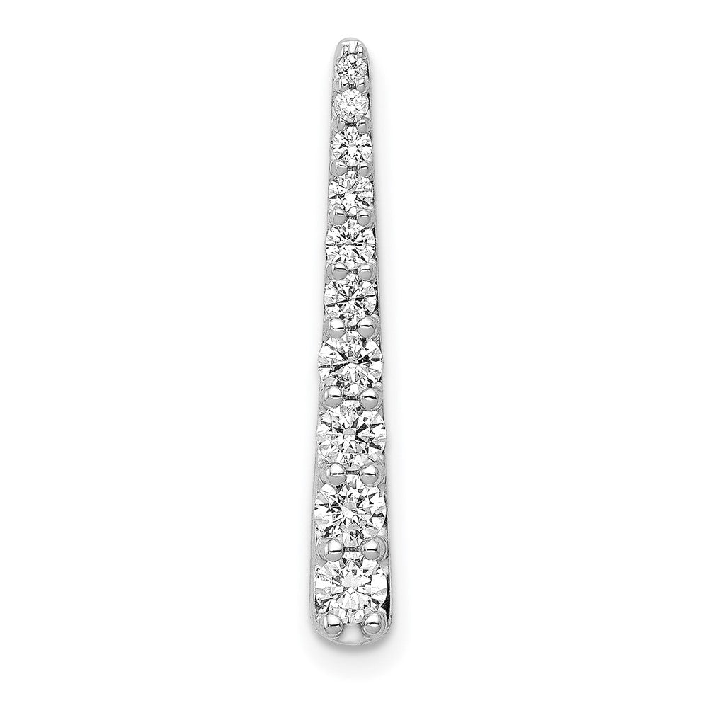 14K White Gold Lab Grown Diamond VS/SI FGH Fancy Chain Slide