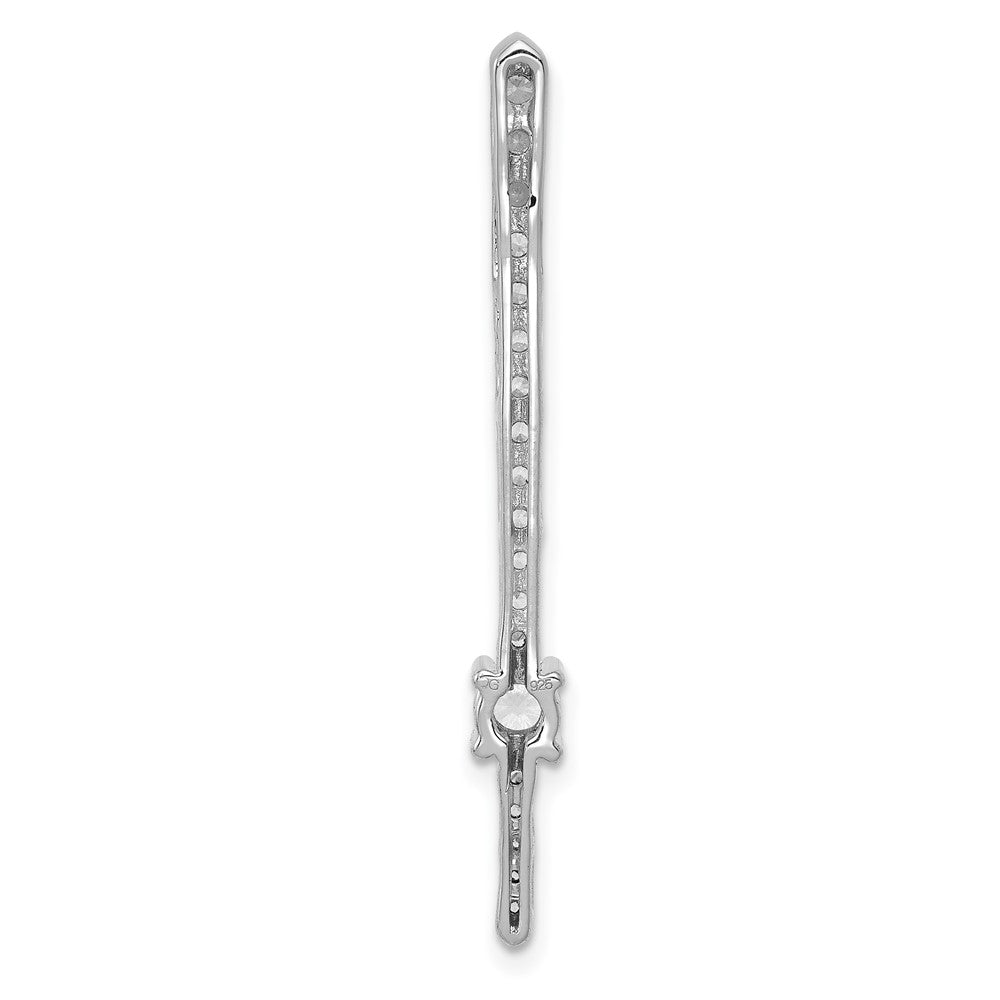 14K White Gold Lab Grown Diamond VS/SI FGH Fancy Chain Slide