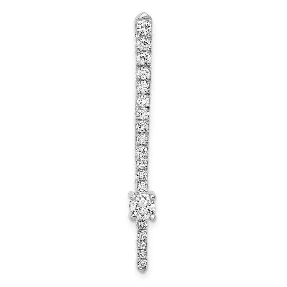 14K White Gold Lab Grown Diamond VS/SI FGH Fancy Chain Slide