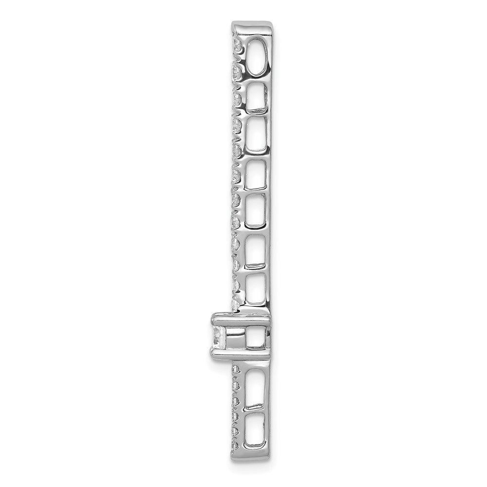 14K White Gold Lab Grown Diamond VS/SI FGH Fancy Chain Slide