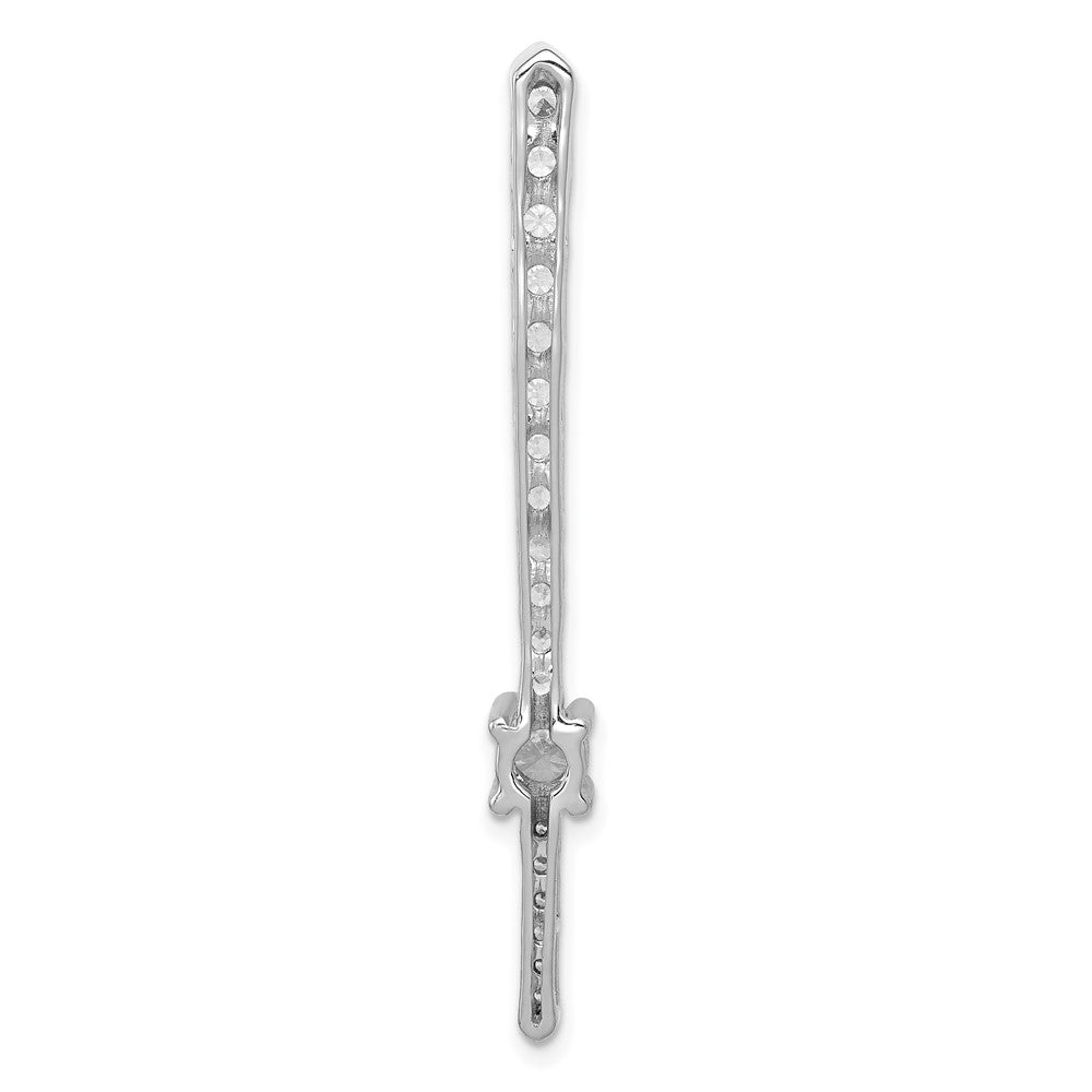 14K White Gold Lab Grown Diamond VS/SI FGH Fancy Chain Slide