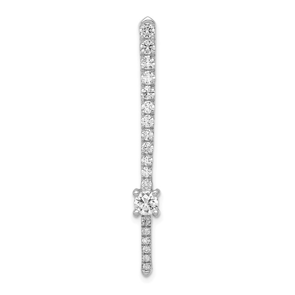 14K White Gold Lab Grown Diamond VS/SI FGH Fancy Chain Slide