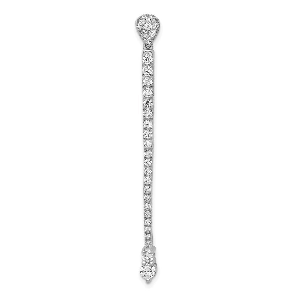 14K White Gold Lab Grown Diamond VS/SI FGH Fancy Pendant