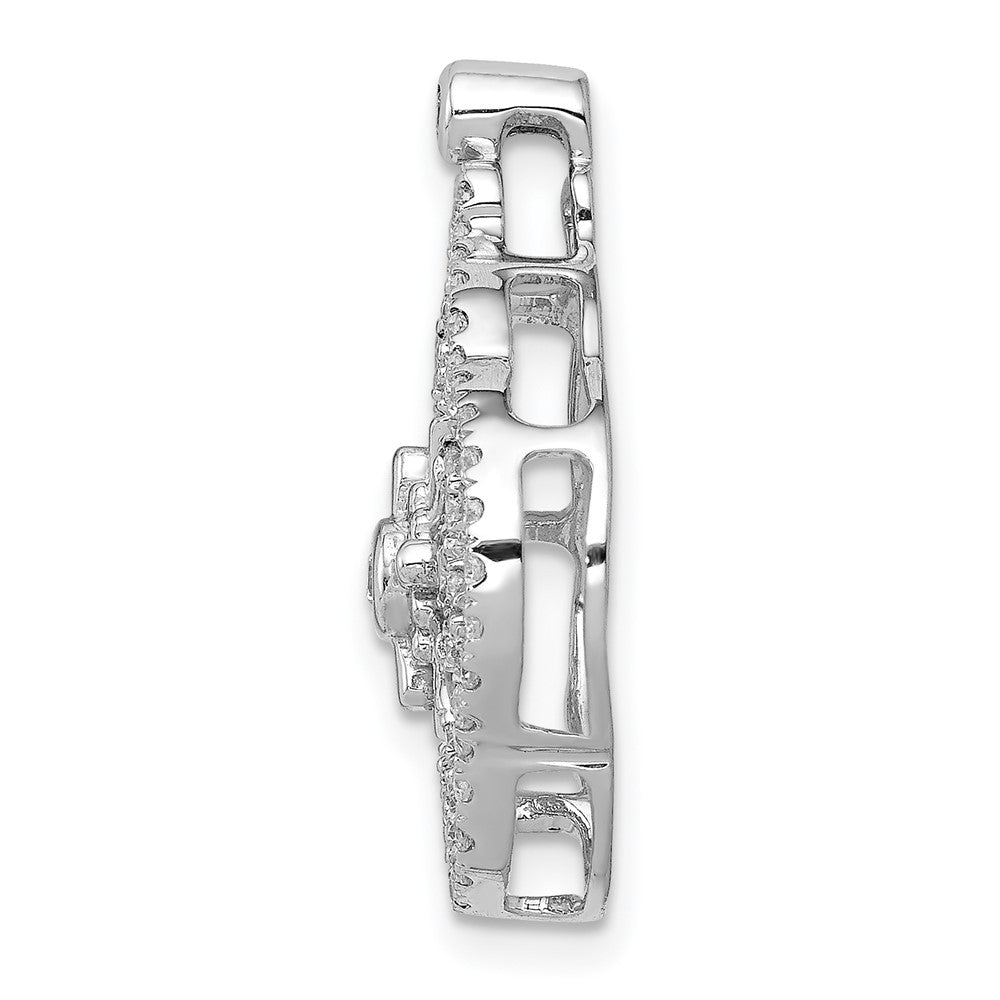 14K White Gold Lab Grown VS/SI FGH Dia Fancy Chain Slide